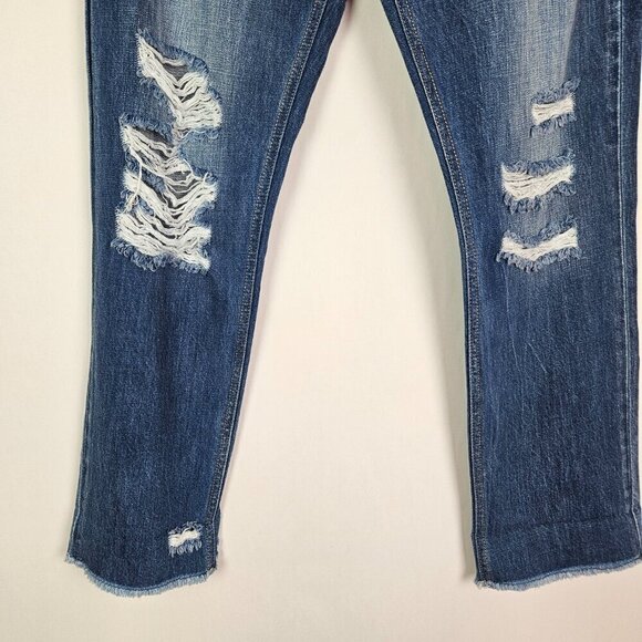 NWT KanCan Eloise High Rise Distressed Cuffed Straight Leg Jean 5/26 KC11239M - Picture 5 of 14